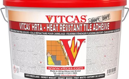 Heat-resistant tile adhesive